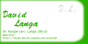 david langa business card