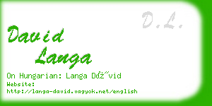 david langa business card